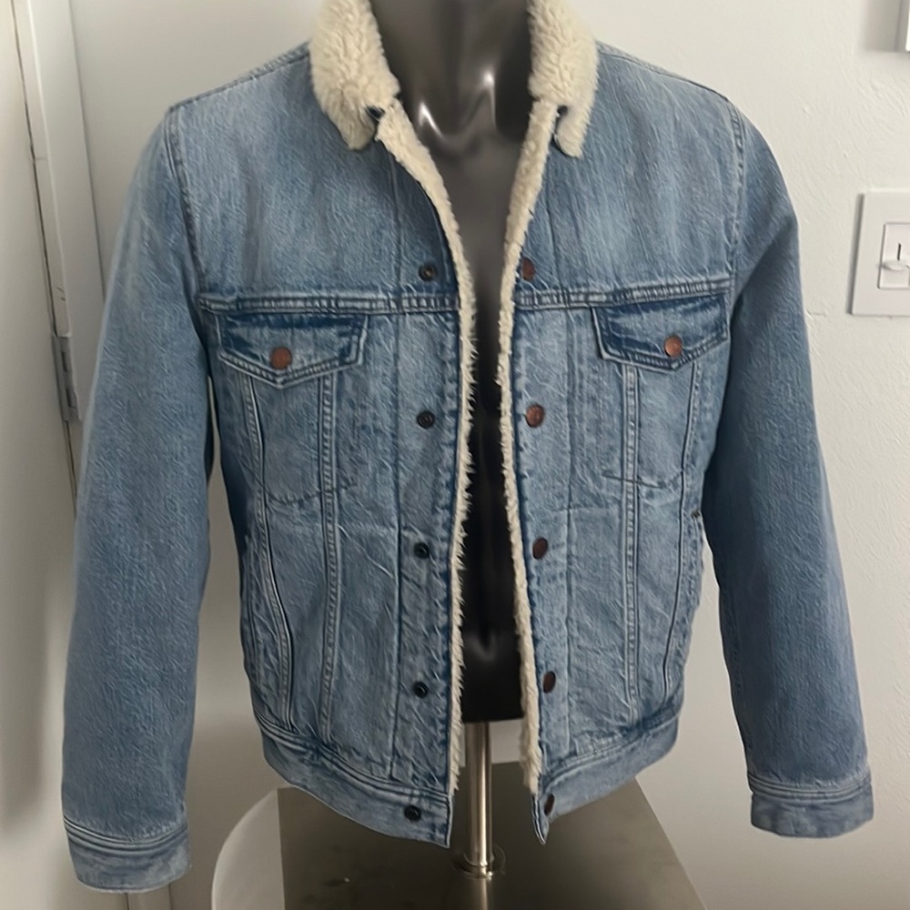 Madewell Mens Jean Sherpa Jacket Mens Medium New